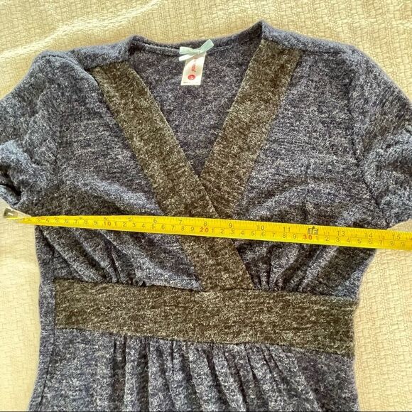 DOWN EAST BASICS navy crisscross angora dress - size S - Picture 11 of 11